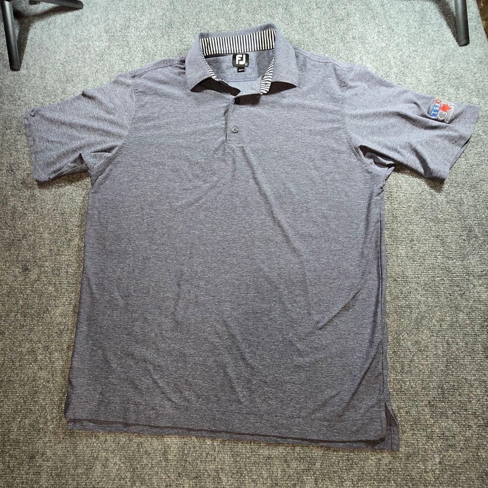 FootJoy Heather Gray Golf Polo Shirt Mens Large Texas Golf Association